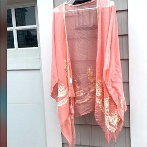 Shrimp/ Coral Wrap .., Coverup